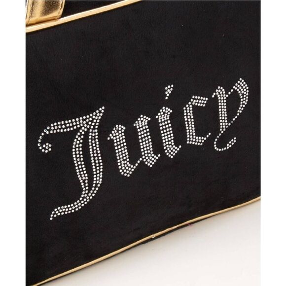NWT~JUICY COUTURE Black & Gold Weekender~Cosmetic Travel Bag & Organizer - Picture 5 of 7